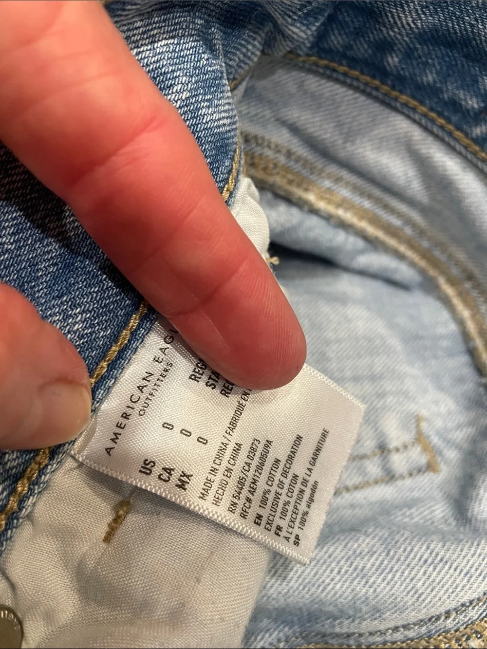 American Eagle Outfitters Light Blue Distressed Boyfriend Jeans